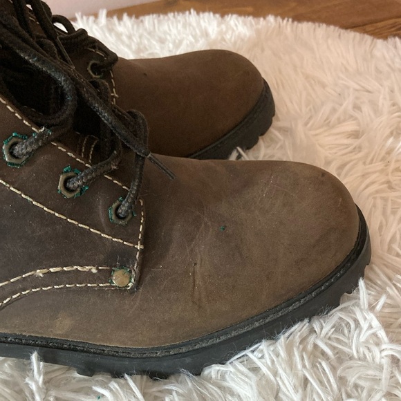 Melrose Brown Lace-Up Combat Boots - Picture 5 of 14